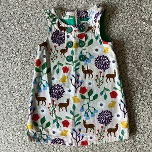 Mini Boden cord pinafore dress